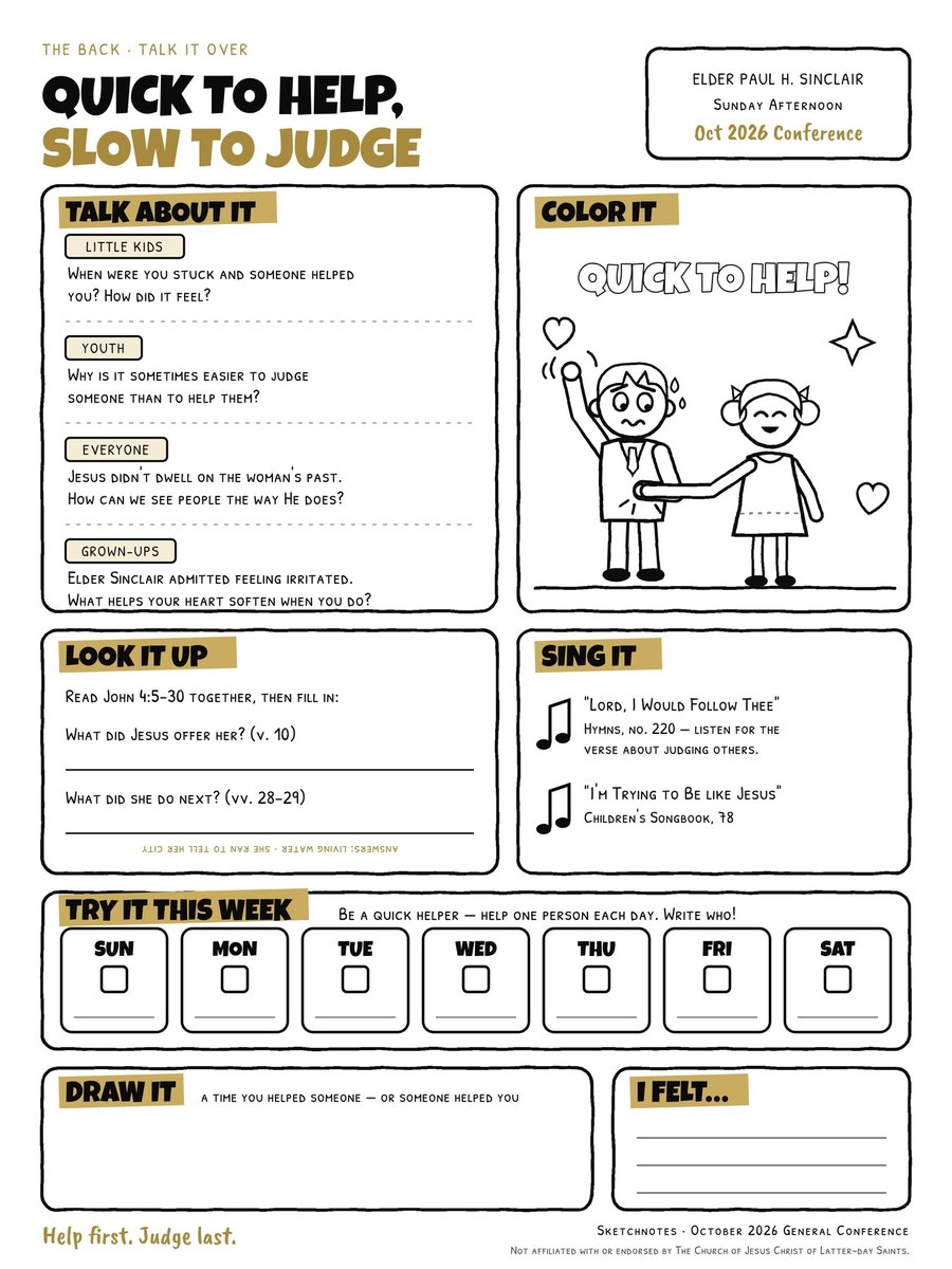 The back: talk, color, sing & try it